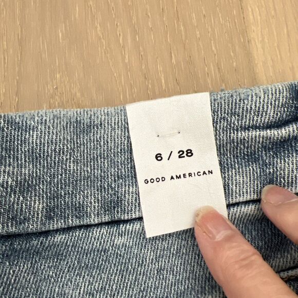 NWT $149 GOOD AMERICAN Women’s Jeans 6/28 Good Waist Palazzo Wide Leg Indigo - Picture 7 of 7